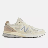 New Balance Unisex Made in USA 990v4 - Limestone with White