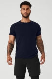 Alo Yoga The Triumph Crew Neck Tee - Navy