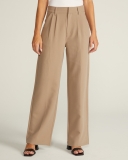 Bylt Midtown Wide-Leg Tailored Pant - Driftwood