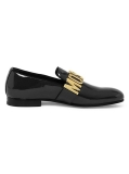 Moschino Logo Patent Leather Loafers
