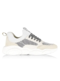 Moschino Leather-Trimmed Low-Top Sneakers