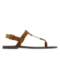 Saint Laurent Cassandre Sandals In Suede