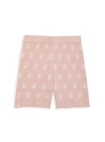 Barefoot Dreams Little Girl's & Girl's Barefoot Dreams x Barbie Limited Edition Logo-Knit Biker Shorts