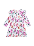 Posh Peanut Little Girl's & Girl's Karina Three-Quarter Sleeve Flutter Dress