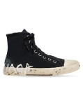 Balenciaga Paris High Top Graffiti Sneakers - Black