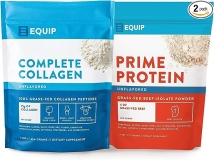 Equip Foods Collagen Powder Unflavored & Prime Protein Powder Unflavored