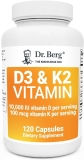Dr. Berg's Vitamin D3 K2 w/MCT Oil - 120 Kapsül