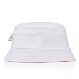 Christian Louboutin Bobiviz Bucket Hat with Visor - Nylon and TPU - Bianco