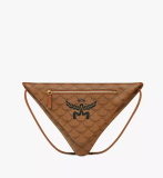 MCM Himmel Triangle Pouch in Lauretos - Cognac