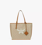 MCM Himmel Shopper in Lauretos - Beige