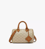 MCM Ella Boston Bag in Lauretos -Beige