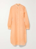 Charvet Elysee Oversized Linen Nightdress - Pastel Orange