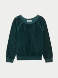 Suzie Kondi The Saba Raglan Top in Velour - Basil