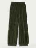 Suzie Kondi The Tosk Harem Pants in Velour - Basil