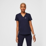 Figs Catarina One-Pocket Scrub Top - Navy
