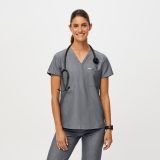 Figs Catarina One-Pocket Scrub Top - Graphite