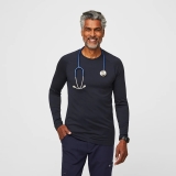 Figs Makato Seamless Longsleeve Underscrub - Navy