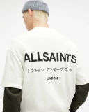 All Saints Underground Oversized Crew T-Shirt - Ashen White