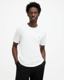 All Saints Brace Brushed Cotton Crew Neck T-Shirt - Optic White