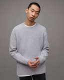 All Saints Eamont Crew Neck Sweater - Concrete Grey