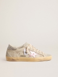 Golden Goose Super-Star LTD in Ecru with Swarovski Crystal Heel Tab