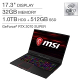 MSI GE75 Raider Gaming Laptop - 10th Gen Intel Core i7-10750H - GeForce RTX 2070 SUPER - 240Hz 1080p
