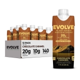 Evolve Plant Based Protein Shake - Chocolate Caramel - 11 Fl Oz - 12'li Paket