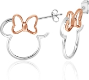 Disney Womens Minnie Outline Hoop Earrings