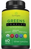 Sunergetic Premium USDA Organic Greens Superfood Tablets - 60 Adet
