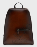 Berluti Men's Working Day Scritto Leather Backpack