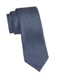 Zegna Abstract Silk Tie - Blue