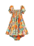 Polo Ralph Lauren Baby Girl's Dobby Tropical Print Dress & Bloomers Set
