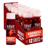 Vive Organic Energy Shot + Immune Support, Immune Defense with Ashwagandha -2 Fl Oz - 12 Adet
