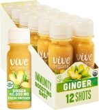 Vive Organic Immune Support Ginger Shot - 2 Fl OZ -12 Adet