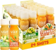 Vive Organic Immune Support Ginger Shot + Turmeric Shot Variety Pack - 2 Fl Oz -24 Adet