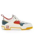 Christian Louboutin Astroloubi Metallic Leather Studded Sneakers
