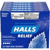 Halls Relief Mentho-Lyptus Cough Drops - 180 Adet