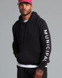 Municipal Game Hoodie - Black Heather / White