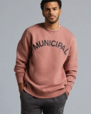 Municipal Origin Fleece Crew - Mauve / Black