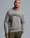 Municipal Origin Fleece Crew - Athletic Gray / Black