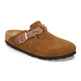Birkenstock Boston Braided Suede Leather - Mink