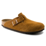 Birkenstock Boston Soft Footbed Suede Leather - Mink