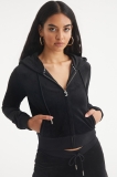 Juicy Couture Wifey Big Bling Velour Hoodie - Liquorice