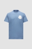 Moncler Logo T-Shirt - Light Blue