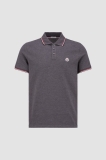 Moncler Logo Patch Polo Shirt - Dark Grey