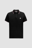 Moncler Logo Patch Polo Shirt - Black