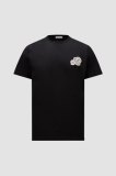 Moncler Double Logo Patch T Shirt - Black