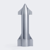 Space X Starship Chrome Model