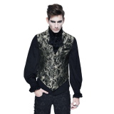 Abracadabra NYC Gothic Embroidered Brocade Collared Waistcoat