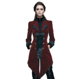 Abracadabra NYC Vintage Gothic Burgundy Swallowtail Jacket